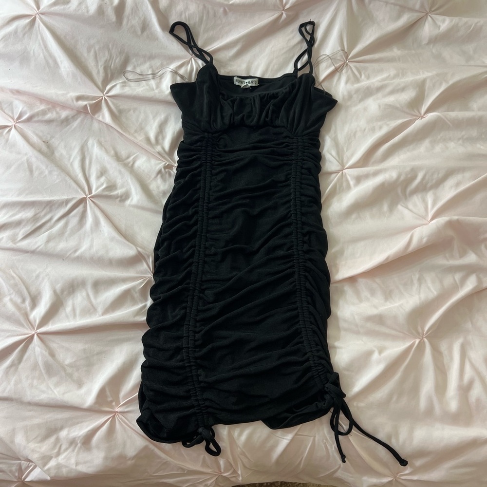 Black spaghetti strap dress